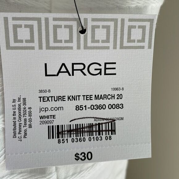 NWT textured T shirt open sleeves ties split sides women’s large Liz Claiborne - Picture 6 of 8